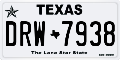 TX license plate DRW7938