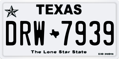 TX license plate DRW7939