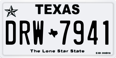 TX license plate DRW7941