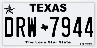 TX license plate DRW7944