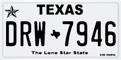 TX license plate DRW7946