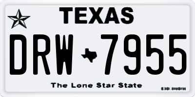 TX license plate DRW7955