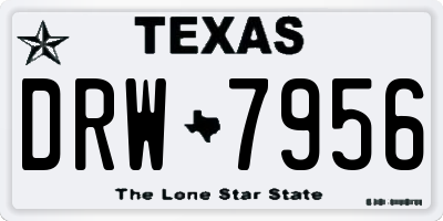 TX license plate DRW7956