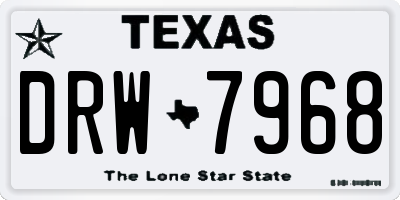 TX license plate DRW7968