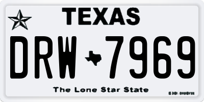 TX license plate DRW7969