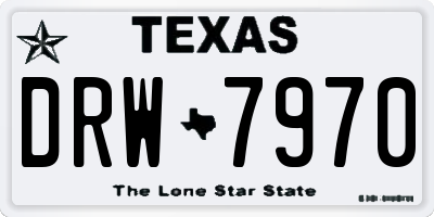 TX license plate DRW7970