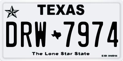 TX license plate DRW7974