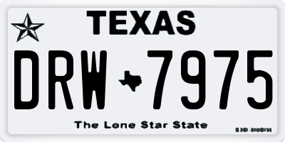 TX license plate DRW7975