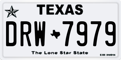 TX license plate DRW7979