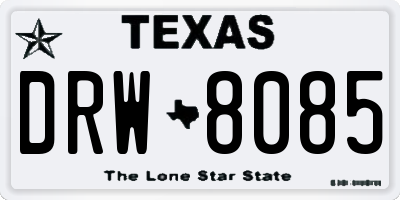 TX license plate DRW8085