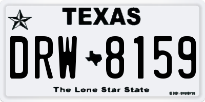 TX license plate DRW8159