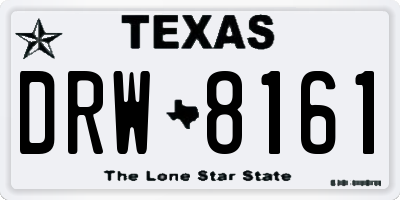TX license plate DRW8161