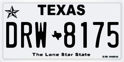 TX license plate DRW8175
