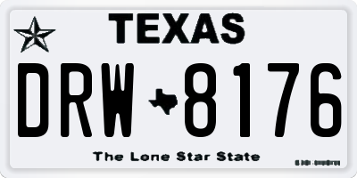 TX license plate DRW8176