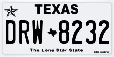 TX license plate DRW8232