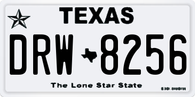 TX license plate DRW8256