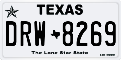TX license plate DRW8269