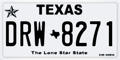 TX license plate DRW8271
