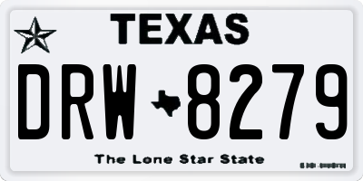 TX license plate DRW8279