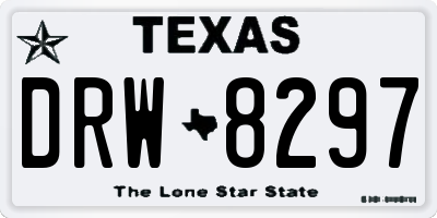 TX license plate DRW8297