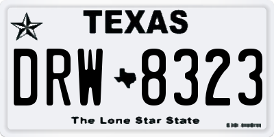 TX license plate DRW8323