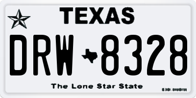 TX license plate DRW8328