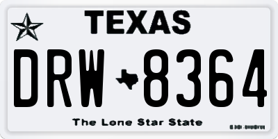 TX license plate DRW8364