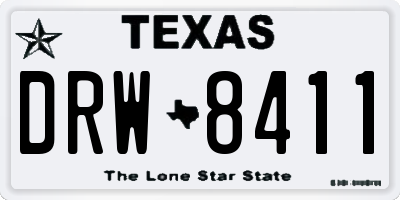 TX license plate DRW8411