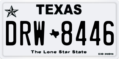 TX license plate DRW8446