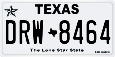 TX license plate DRW8464