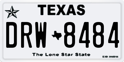 TX license plate DRW8484