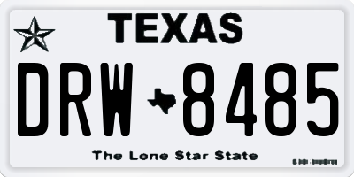 TX license plate DRW8485