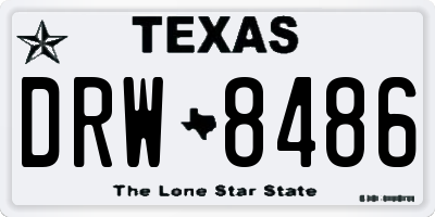TX license plate DRW8486