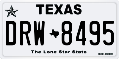TX license plate DRW8495