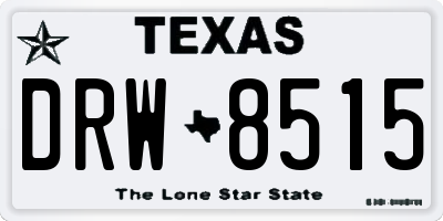 TX license plate DRW8515