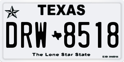 TX license plate DRW8518