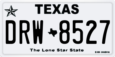 TX license plate DRW8527