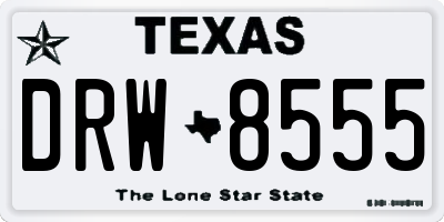 TX license plate DRW8555