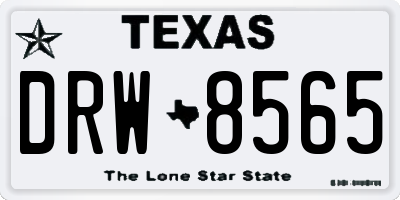 TX license plate DRW8565