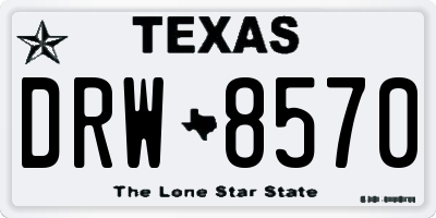 TX license plate DRW8570