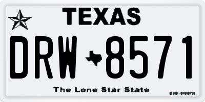 TX license plate DRW8571