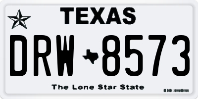 TX license plate DRW8573
