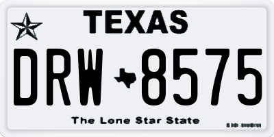 TX license plate DRW8575