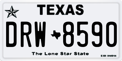 TX license plate DRW8590