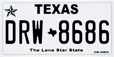 TX license plate DRW8686