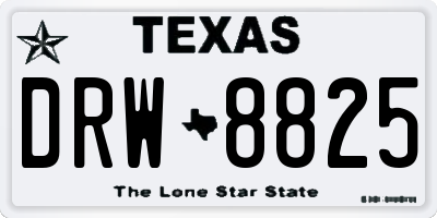 TX license plate DRW8825