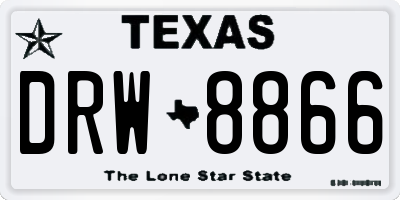 TX license plate DRW8866