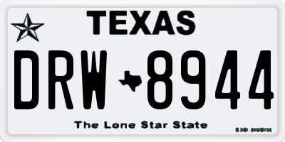TX license plate DRW8944