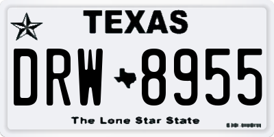 TX license plate DRW8955