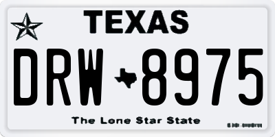TX license plate DRW8975